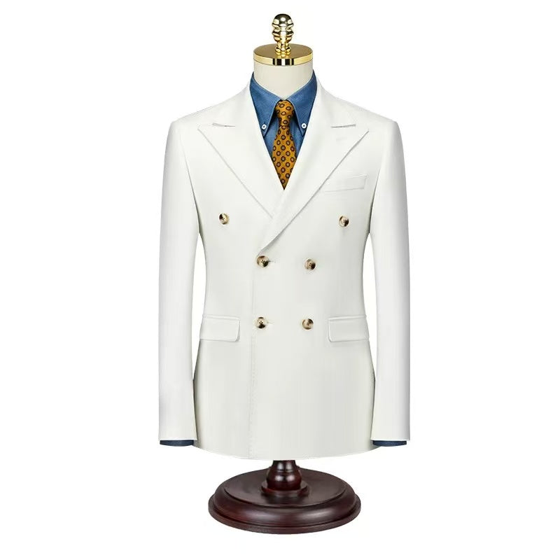 T0003 Double-breasted suit jacket groom wedding suit
