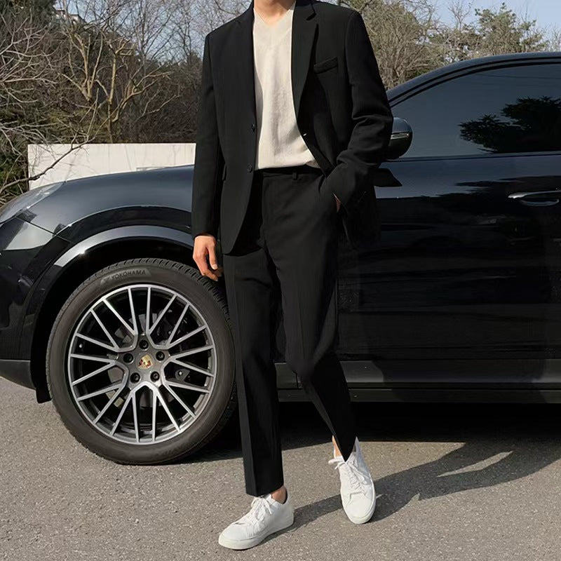 Y1305 Black suit for men (customizable)