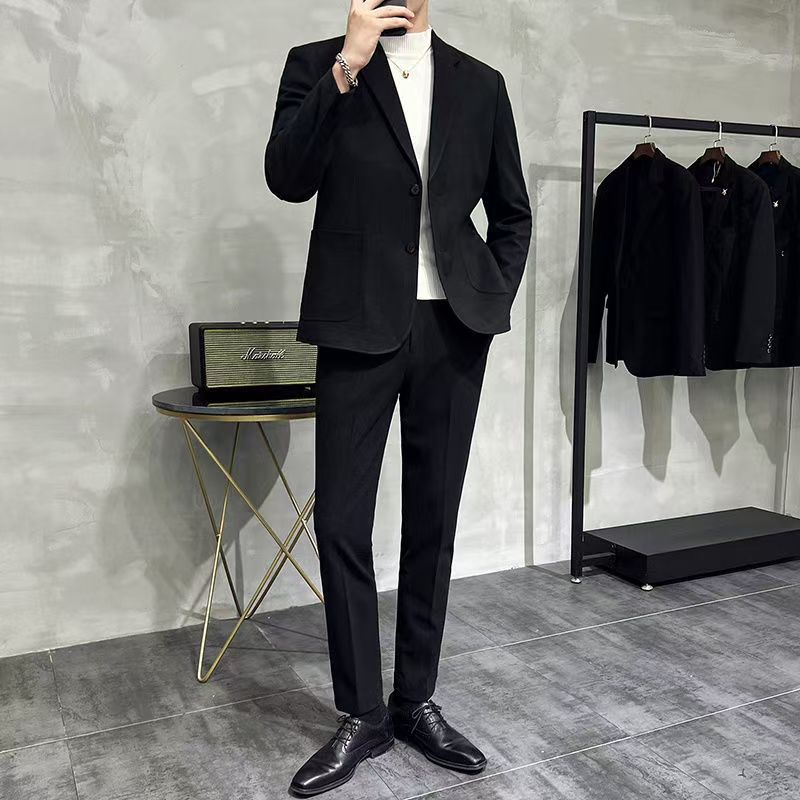 Y1307 Spring and Autumn British Style Handsome Suit Two-piece Set (Customizable)