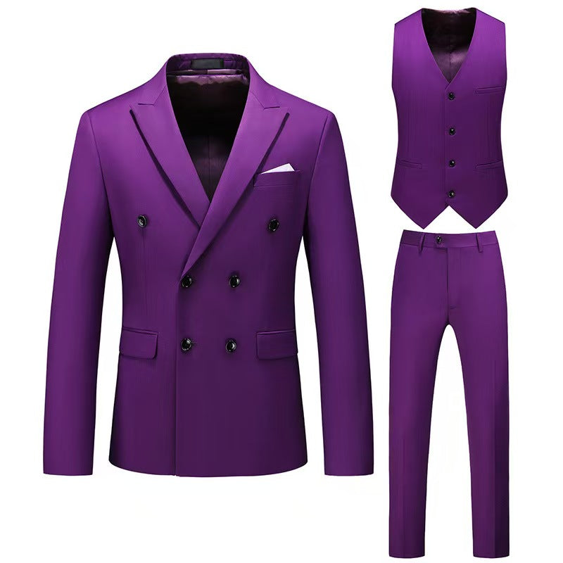 Y1363 three-piece double-breasted business suit (customizable)