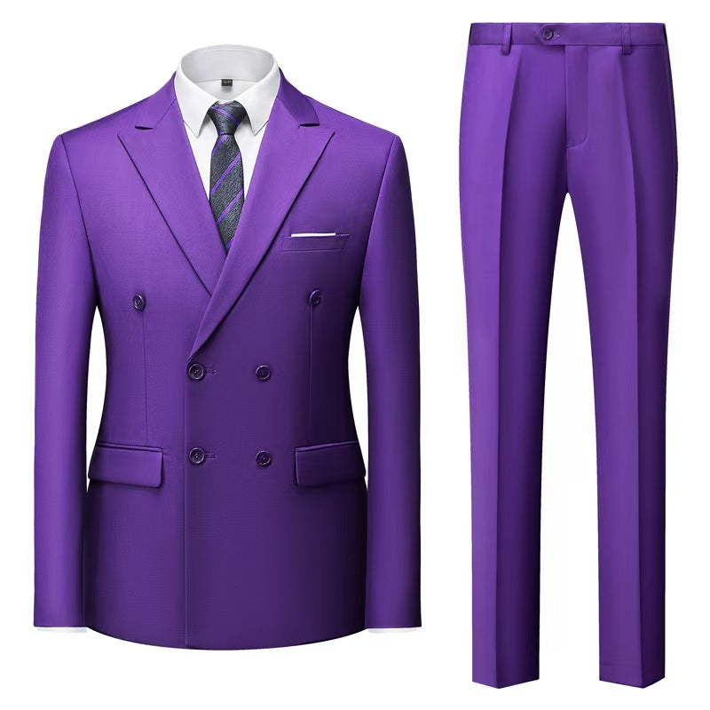 Y1405 new men's foreign trade double-breasted suit
