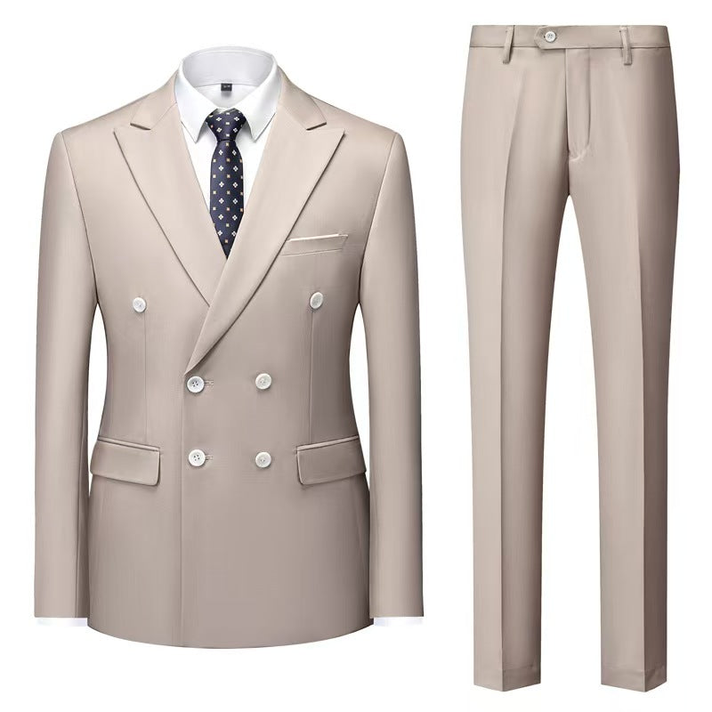 Y1405 new men's foreign trade double-breasted suit