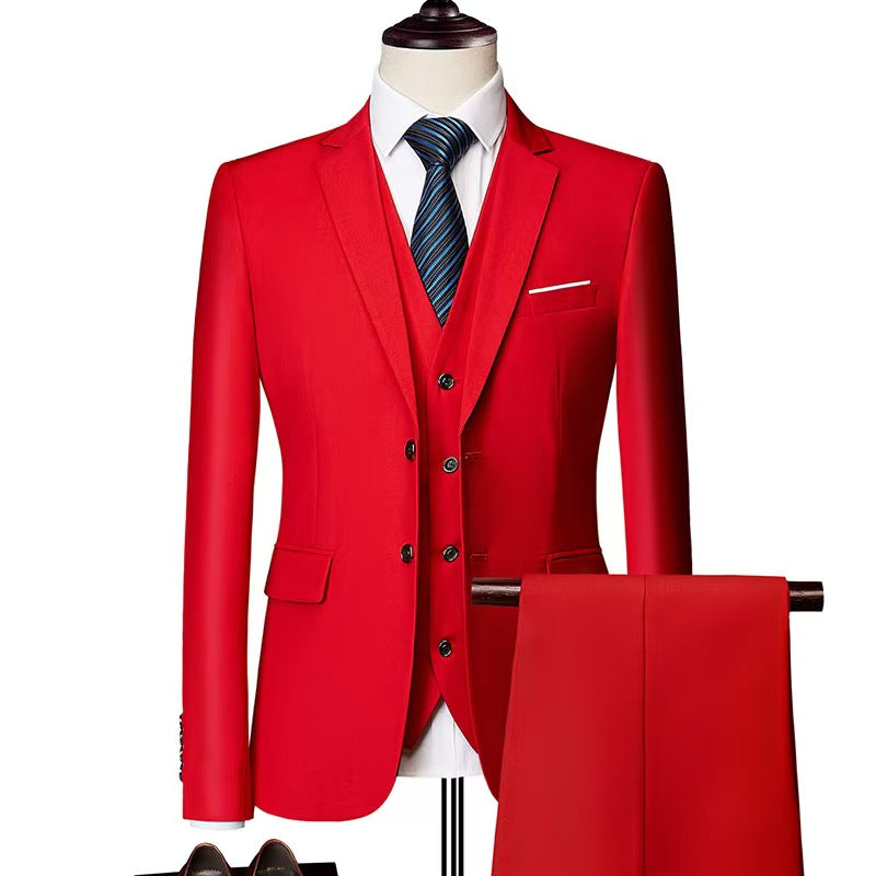 Y1435 suit jacket vest pants men