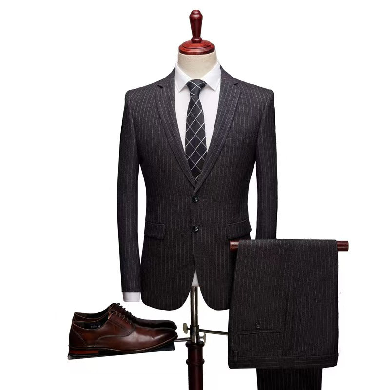 Y1443 new striped brushed suit
