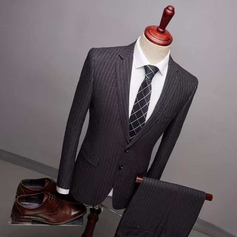 Y1443 new striped brushed suit