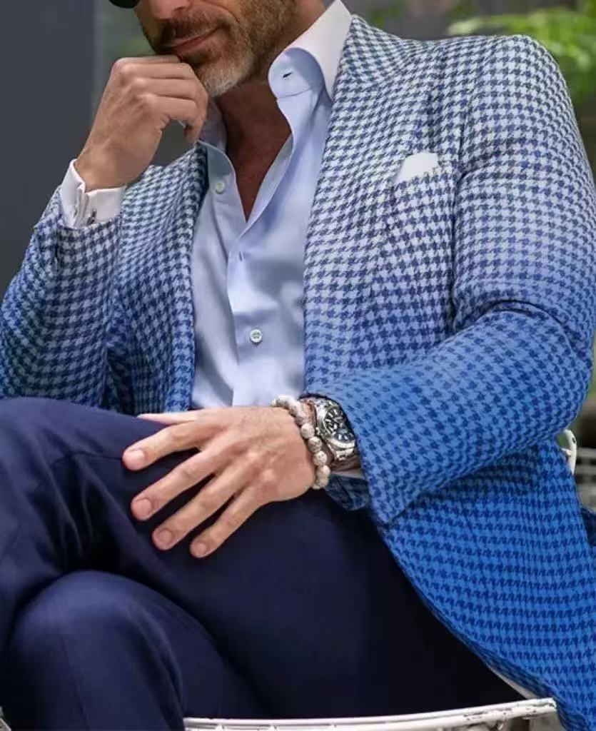 Y1729 Men's Printed Suit