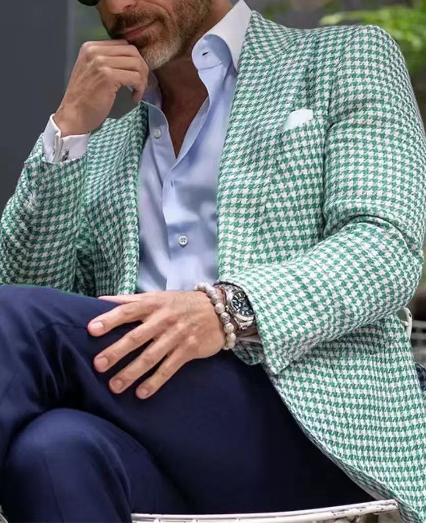 Y1729 Men's Printed Suit
