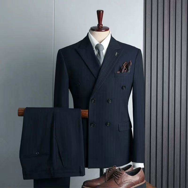 T0001Suit double-breasted business suit three-piece suit can be customized