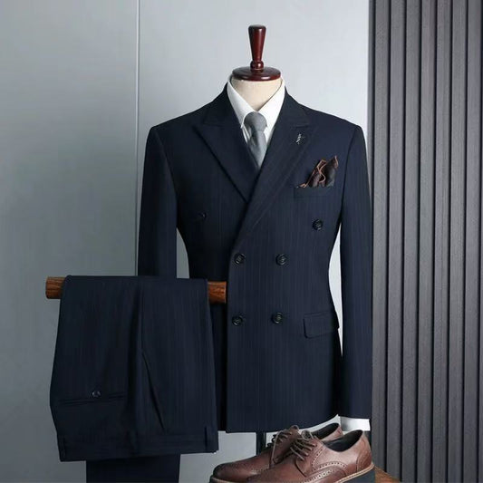 T0001Suit double-breasted business suit three-piece suit can be customized