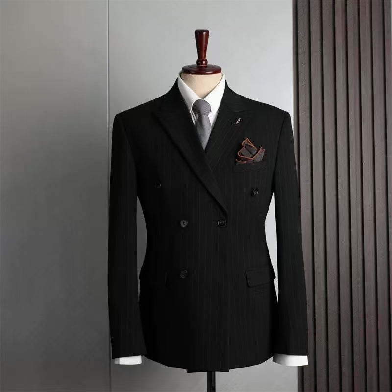 T0001Suit double-breasted business suit three-piece suit can be customized