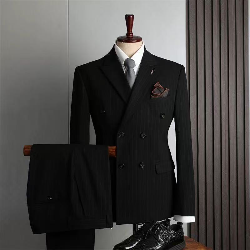 T0001Suit double-breasted business suit three-piece suit can be customized