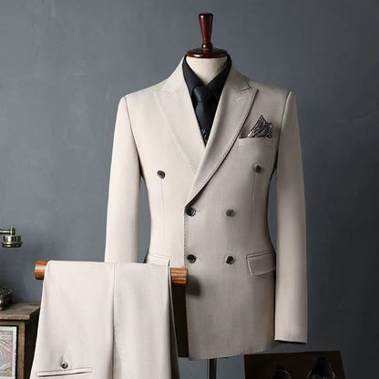 T0004 Men's suit British three-piece suit groom wedding dress