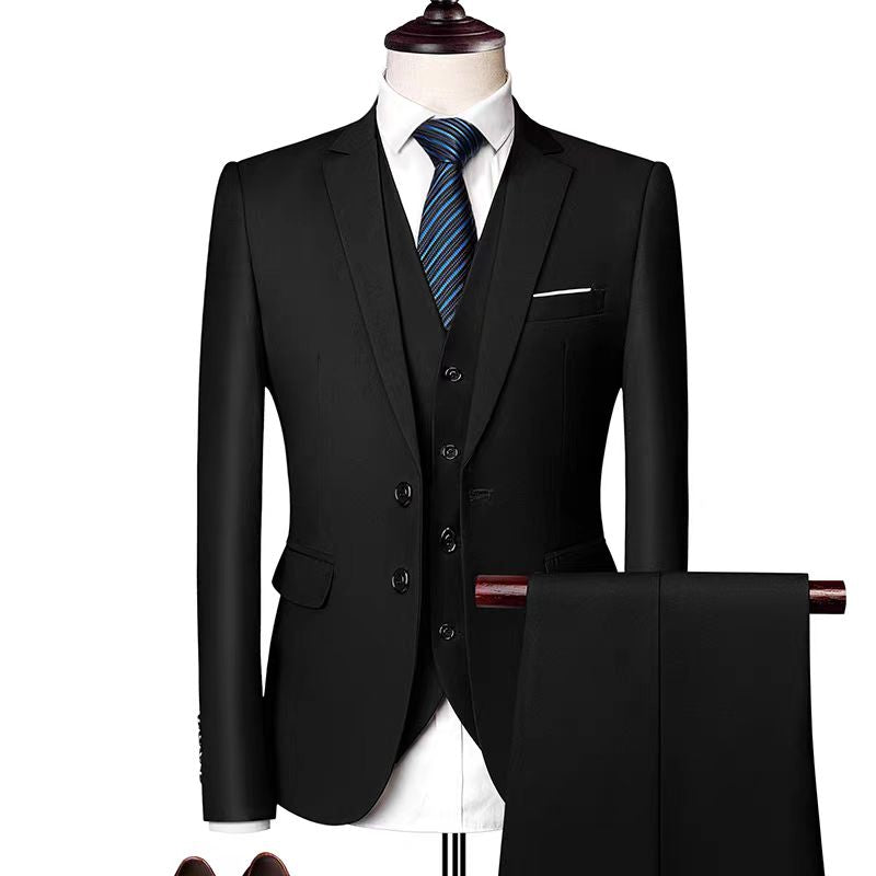 T0008 Business casual suit for men, three pieces, customizable