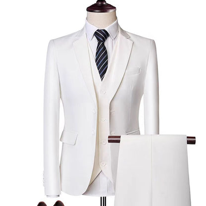 T0008 Business casual suit for men, three pieces, customizable