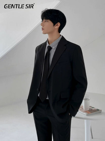 T009 Handsome casual suit jacket men loose loose suit