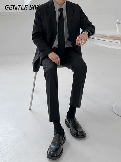 T009 Handsome casual suit jacket men loose loose suit