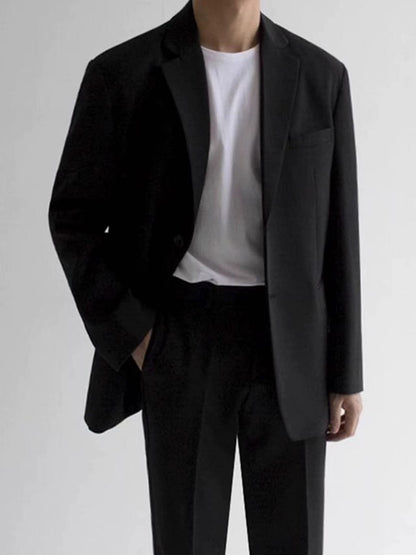 T0013 Men's loose high-end Korean style suit jacket
