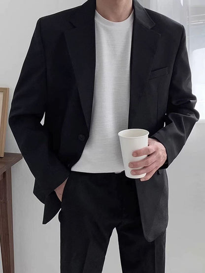 T0013 Men's loose high-end Korean style suit jacket