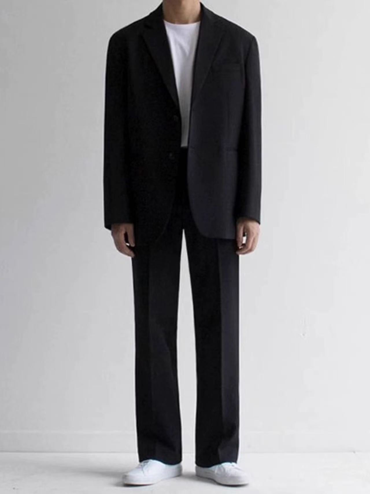 T0013 Men's loose high-end Korean style suit jacket