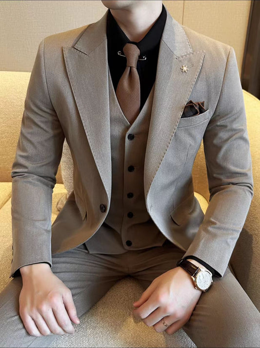 Y1268 Business formal suit three-piece suit (customizable)