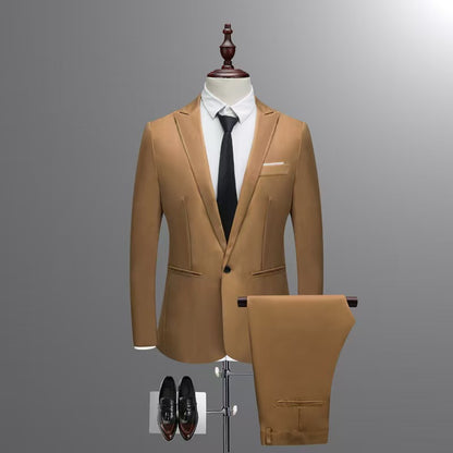 Y1271 Men's Korean-style slim-fit suit two-piece suit (customizable)