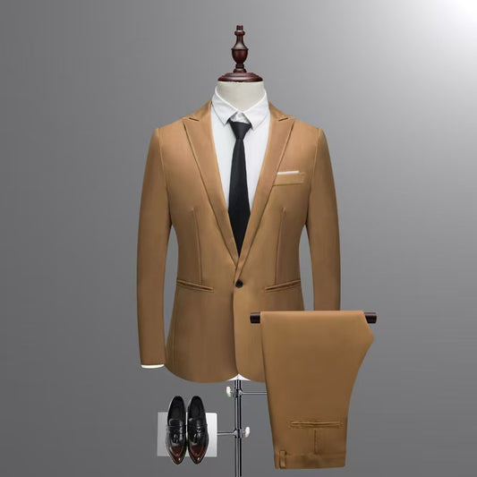 Y1271 Men's Korean-style slim-fit suit two-piece suit (customizable)