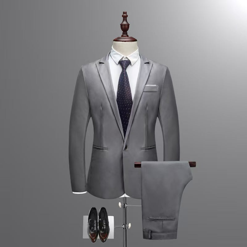 Y1271 Men's Korean-style slim-fit suit two-piece suit (customizable)