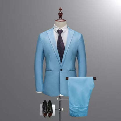 Y1271 Men's Korean-style slim-fit suit two-piece suit (customizable)