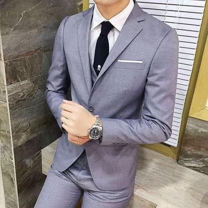 T1275 Suit Set Men's Best Man Groom Wedding Dress (Customizable)