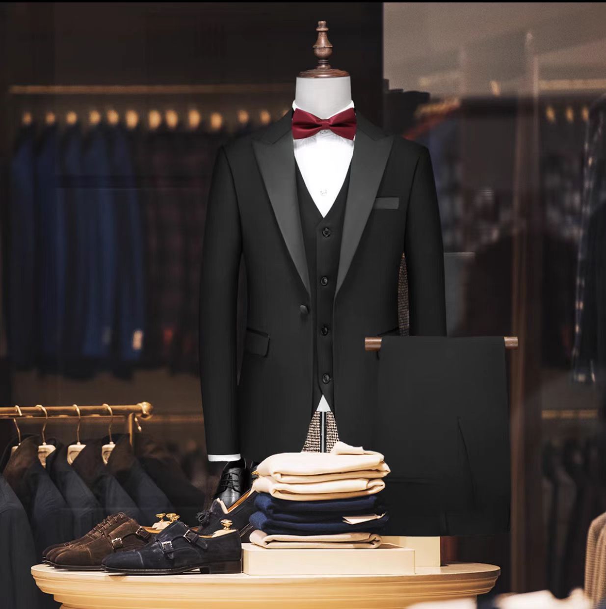 Y1277 Men's suit wedding groom dress Korean style suit (customizable)