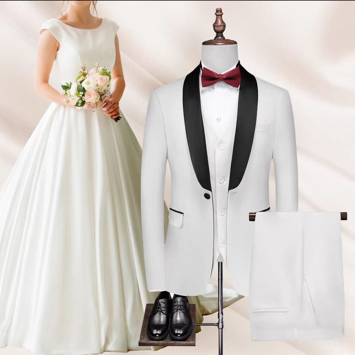 Y1277 Men's suit wedding groom dress Korean style suit (customizable)