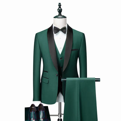 Y1279 Autumn Men's Business Suit Men's Wedding Groom Suit (Customizable)