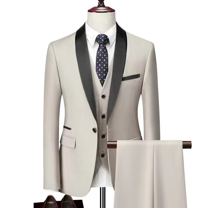 Y1279 Autumn Men's Business Suit Men's Wedding Groom Suit (Customizable)