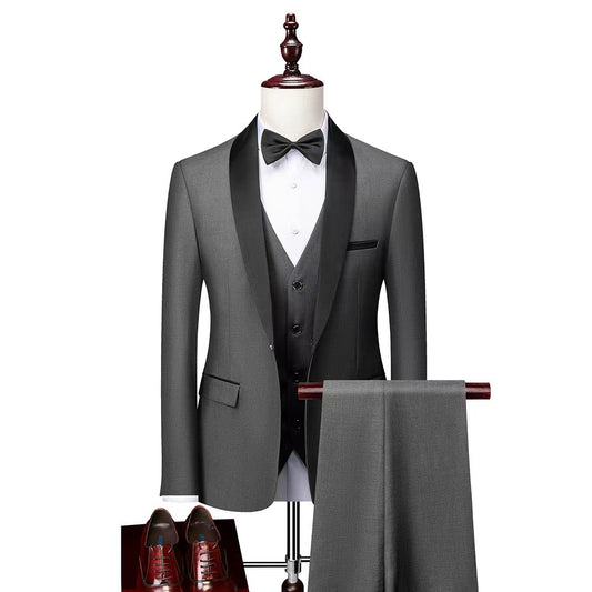 Y1280 Men's Business Casual Suit Men's Wedding Groom Suit (Customizable)