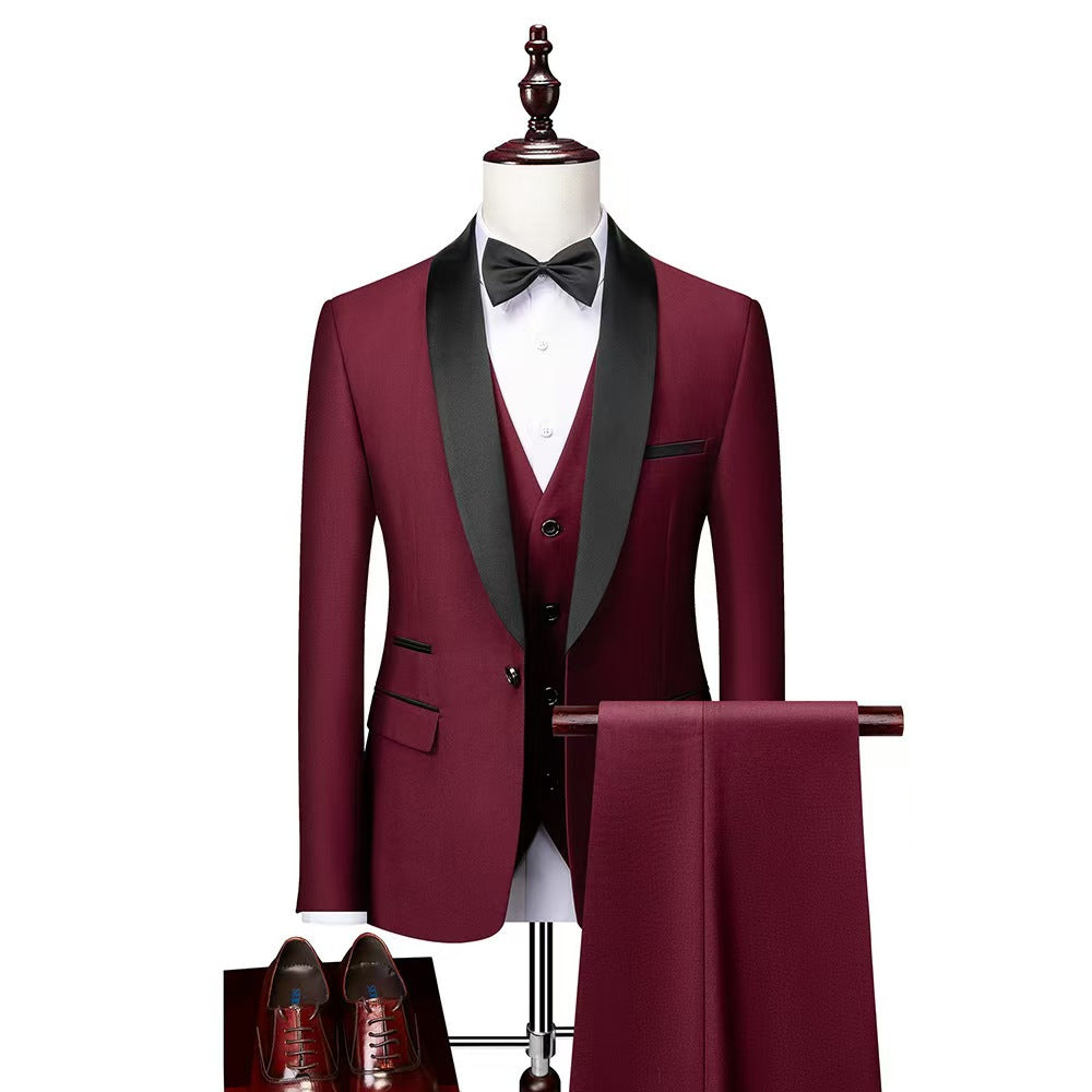 Y1280 Men's Business Casual Suit Men's Wedding Groom Suit (Customizable)