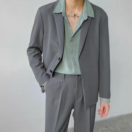 Y1285 casual suit Hong Kong style handsome uniform jacket (customizable)