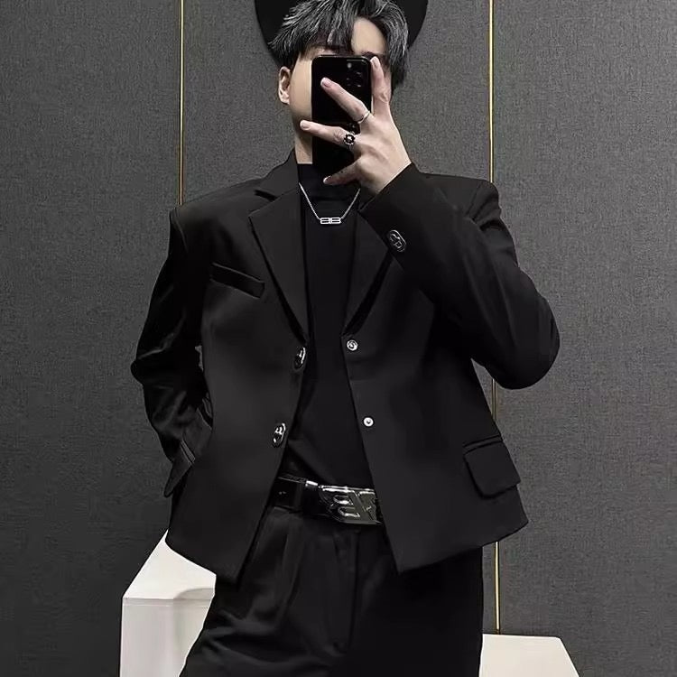 Y1291 Men's Korean-style casual loose drape suit (customizable)
