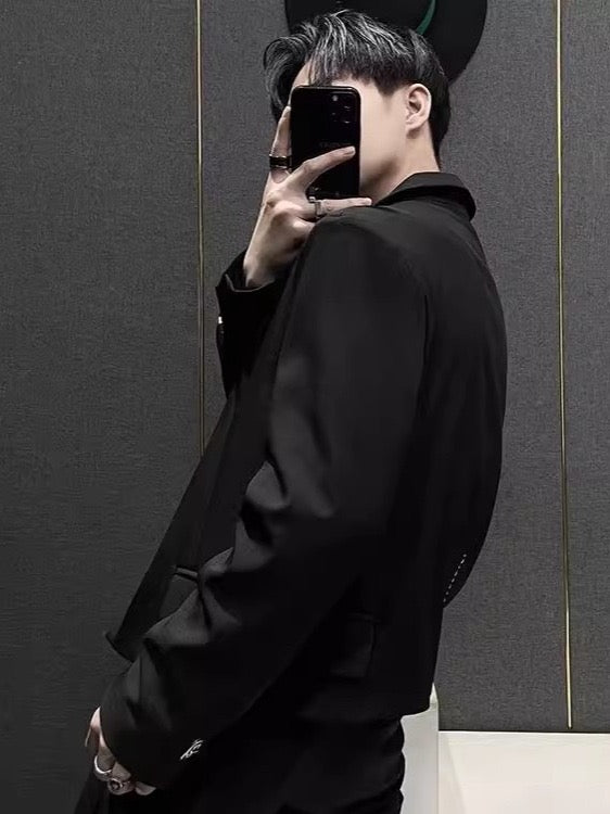 Y1291 Men's Korean-style casual loose drape suit (customizable)