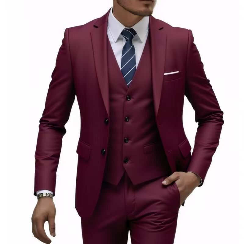 Y1295 Men's wedding suit three-piece suit (customizable)