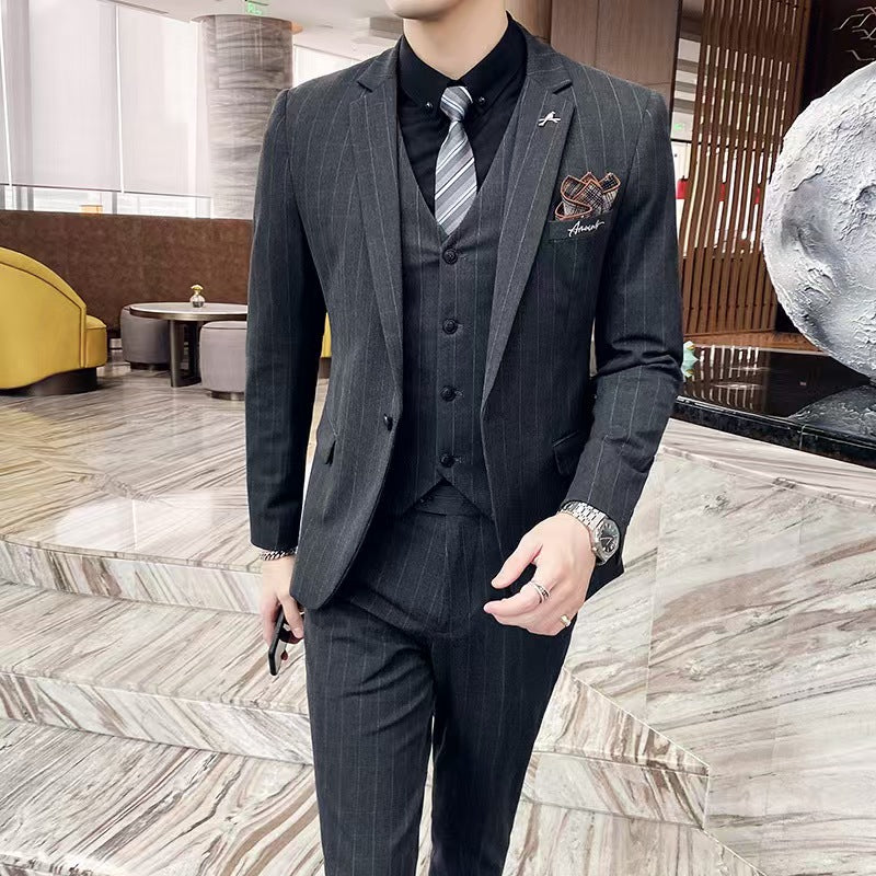 Y1298 Suit Groom Wedding Suit Three-piece Suit (Customizable)