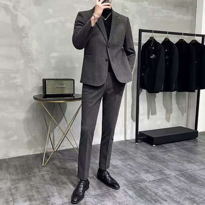 Y1307 Spring and Autumn British Style Handsome Suit Two-piece Set (Customizable)