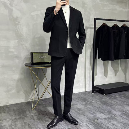 Y1307 Spring and Autumn British Style Handsome Suit Two-piece Set (Customizable)