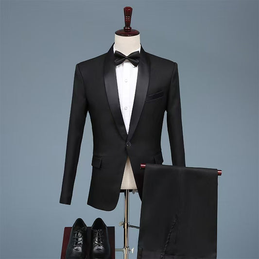 Y1309 double button suit for men (customizable)