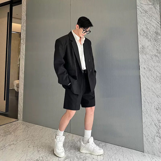 Y1318 double-breasted large suit (customizable)