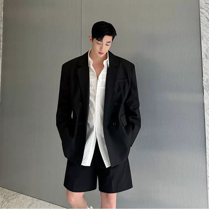 Y1318 double-breasted large suit (customizable)