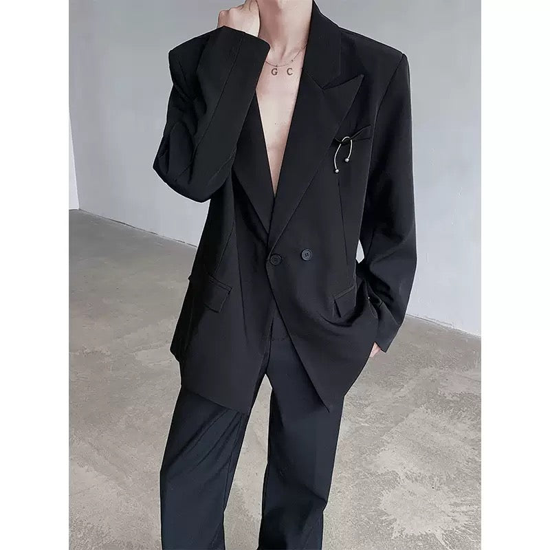 Y1319 suit jacket men's loose casual suit autumn