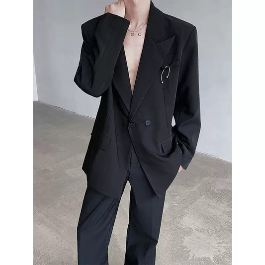 Y1319 suit jacket men's loose casual suit autumn