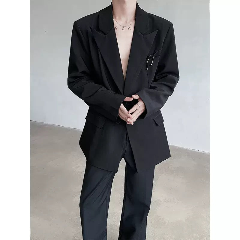 Y1319 suit jacket men's loose casual suit autumn