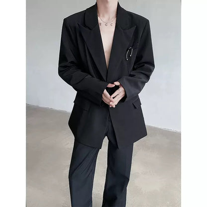 Y1319 suit jacket men's loose casual suit autumn