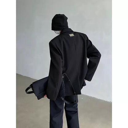 Y1321 Shoulder Pad Suit Jacket Men's Loose (Customizable)